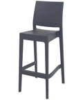Maya Bar Stool By Siesta In Anthracite, Viewed From Angle In Front