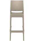 Maya Bar Stool By Siesta In Taupe, Viewed From Front