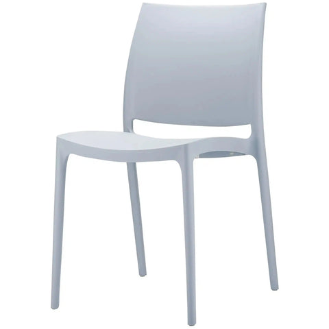 Maya Chair By Siesta In Silver Grey, Viewed From Angle In Front