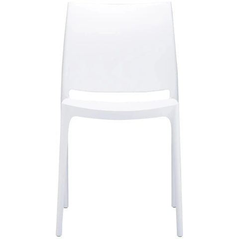Maya Chair By Siesta In White, Viewed From Front