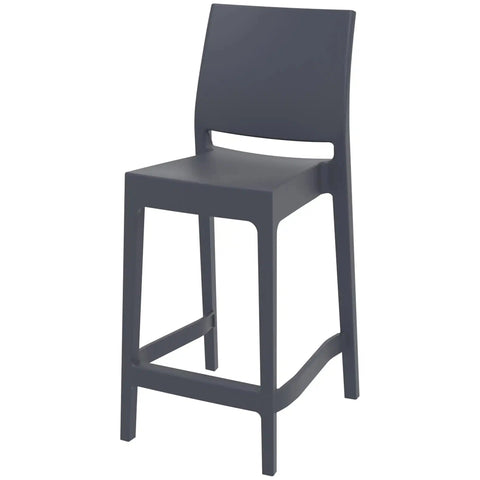 Maya Counter Stool By Siesta In Anthracite, Viewed From Angle In Front