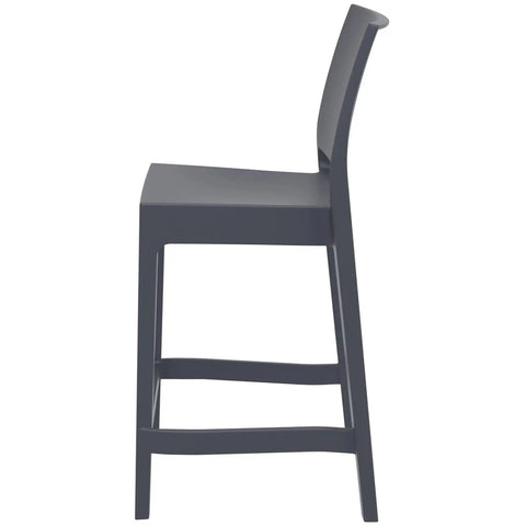 Maya Counter Stool By Siesta In Anthracite, Viewed From Side