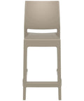 Maya Counter Stool By Siesta In Taupe, Viewed From Front