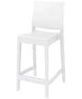 Maya Counter Stool By Siesta In White, Viewed From Angle In Front