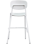 Miami Outdoor Bar Stool In White, Viewed From Behind