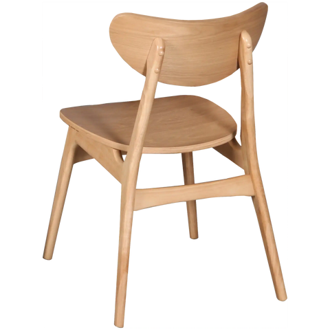 Midland Chair With A Natural Frame And A Natural Timber Seat, Viewed From Back Angle