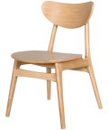 Midland Chair With A Natural Frame And A Natural Timber Seat, Viewed From Front Angle