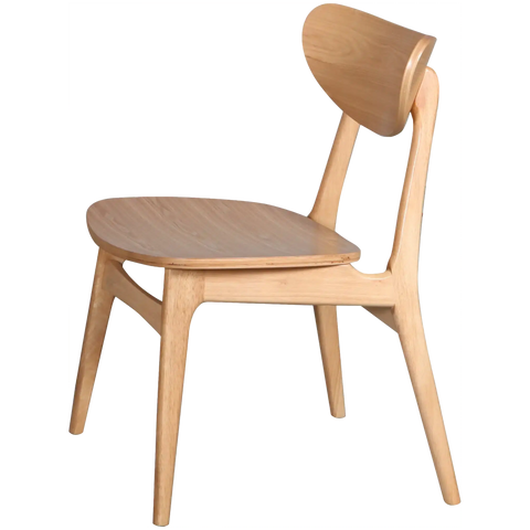 Midland Chair With A Natural Frame And A Natural Timber Seat, Viewed From Side Angle