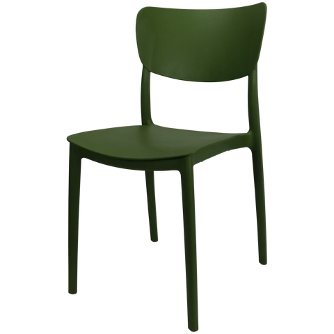 Monna Chair By Siesta In Olive Green 2 Seat Pad, Viewed From Front