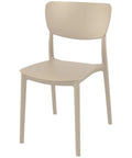 Monna Chair By Siesta In Taupe, Viewed From Angle In Front