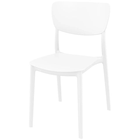 Monna Chair By Siesta In White, Viewed From Angle In Front