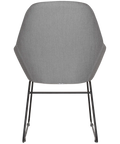 Monte Tub Chair With Black Sled Base And Gravity Steel Shell, Viewed From Back