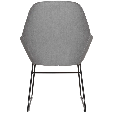 Monte Tub Chair With Black Sled Base And Gravity Steel Shell, Viewed From Back