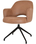 Mulberry Armchair Black Trestle With Pelle Benito Tan Shell, Viewed From Front Angle