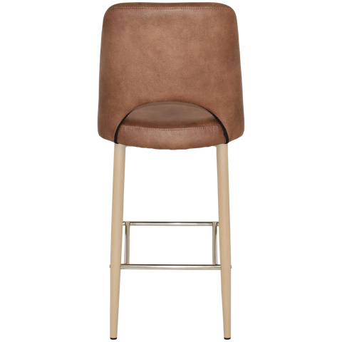 Mulberry Bar Stool Birch Metal 4 Leg With Eastwood Tan Shell, Viewed From Back