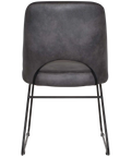 Mulberry Side Chair Black Sled Base With Eastwood Slate Shell, Viewed From Back
