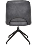 Mulberry Side Chair Black Trestle With Eastwood Slate Shell, Viewed From Back