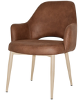 Mulberry XL Armchair Birch Metal 4 Leg With Eastwood Tan Shell, Viewed From Angle