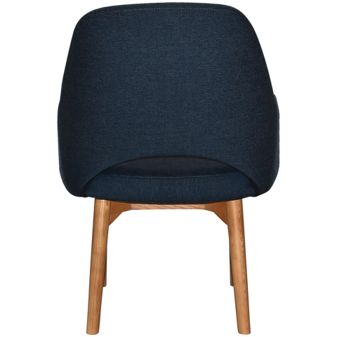 Mulberry XL Armchair Light Oak Timber 4 Leg With Gravity Navy Shell, Viewed From Back