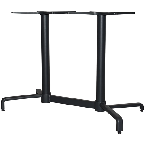 Nala Twin Table Base In Anthracite, Viewed From Angle In Front