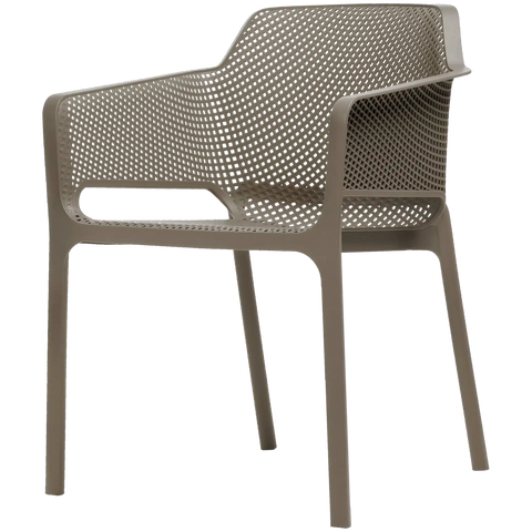 Nardi Net Armchair In Taupe, Viewed From Front Angle