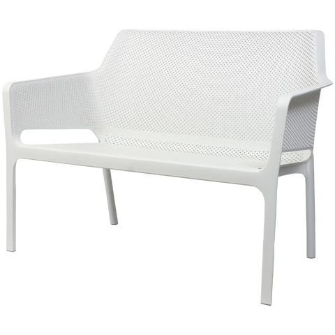Nardi Net Bench In White, Viewed From Front Angle