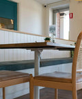 Natural Sienna Chairs With Elm Tables At The Lighthouse Wharf Hotel
