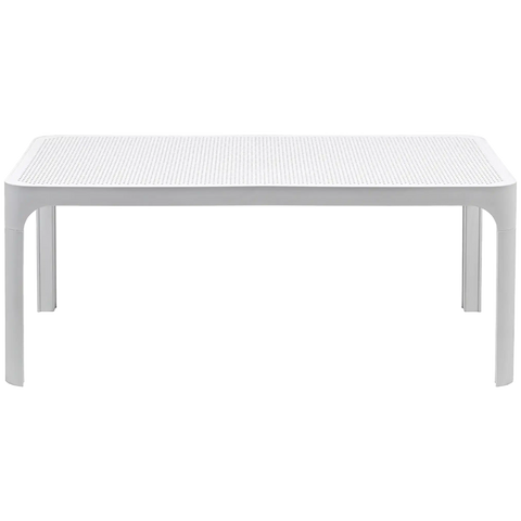 Net By Nardi Coffee Table In White, Viewed From Front