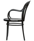 No 18 Bentwood Armchair With Embossed Seat In Wenge, Viewed From Side
