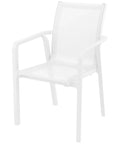 Pacific Armchair By Siesta With White Frame And White Mesh, Viewed From Angle In Front