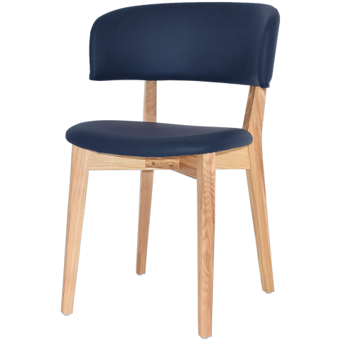 Palermo Chair With Custom Upholstery And Natural Timber Frame, Viewed From Angle In Front