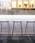 Pi Chrome Bar Stool With Whiye Vinyl In Front Bar At Jarmers Kitchen