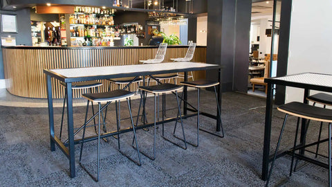 Pi Bar Stools Custom Tiled Bar Table At Murray Bridge Hotel
