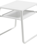 Pop Coffee Table In White, Viewed From Angle In Front