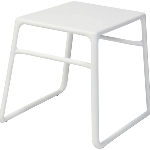 Pop Coffee Table In White, View From Angle In Front