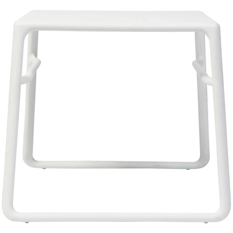 Pop Coffee Table In White, Viewed From Side
