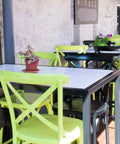 Powder Coated Florence Bar Stools And Custom Tiled Tables In Outside Dining At Exchange Hotel Gawler