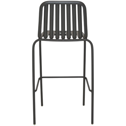 Primavera Outdoor Bar Stool In Anthracite, Viewed From Back