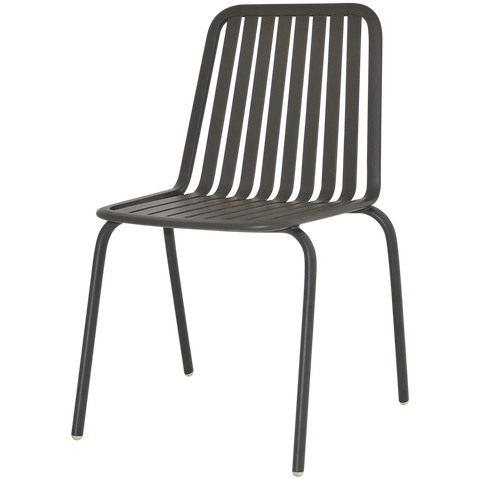 Primavera Outdoor Chair In Anthracite, Viewed From Angle In Front