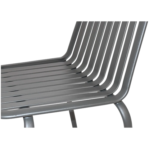 Primavera Outdoor Chair In Anthracite, Viewed From Close Up