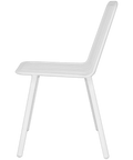 Primavera Outdoor Chair In White, Viewed From Side