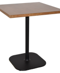 Rhino By S.C.A.B Dining Base In Black 80x80 With Table Top View From Front Angle