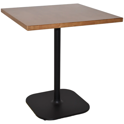 Rhino By S.C.A.B Dining Base In Black 80x80 With Table Top View From Front Angle
