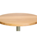 Round Tasmanian Oak Table Top Natural Clear Coat