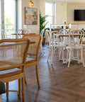 Sienna And Bentwood Chairs At The Lighthouse Wharf Hotel