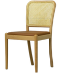 Sienna Cane Backrest Chair Natural Frame Tan Seat Pad A2