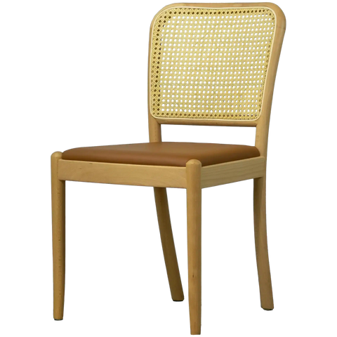 Sienna Cane Backrest Chair Natural Frame Tan Seat Pad A2