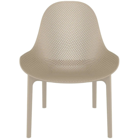 Sky Lounge Chair By Siesta In Taupe, Viewed From Front