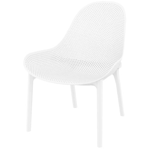 Sky Lounge Chair By Siesta In White, Viewed From Angle In Front