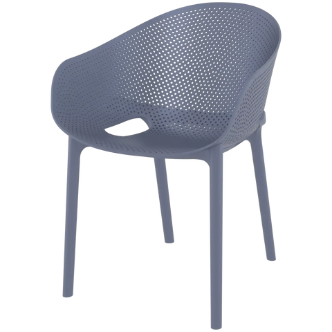 Sky Pro Armchair By Siesta In Anthracite, Viewed From Angle In Front